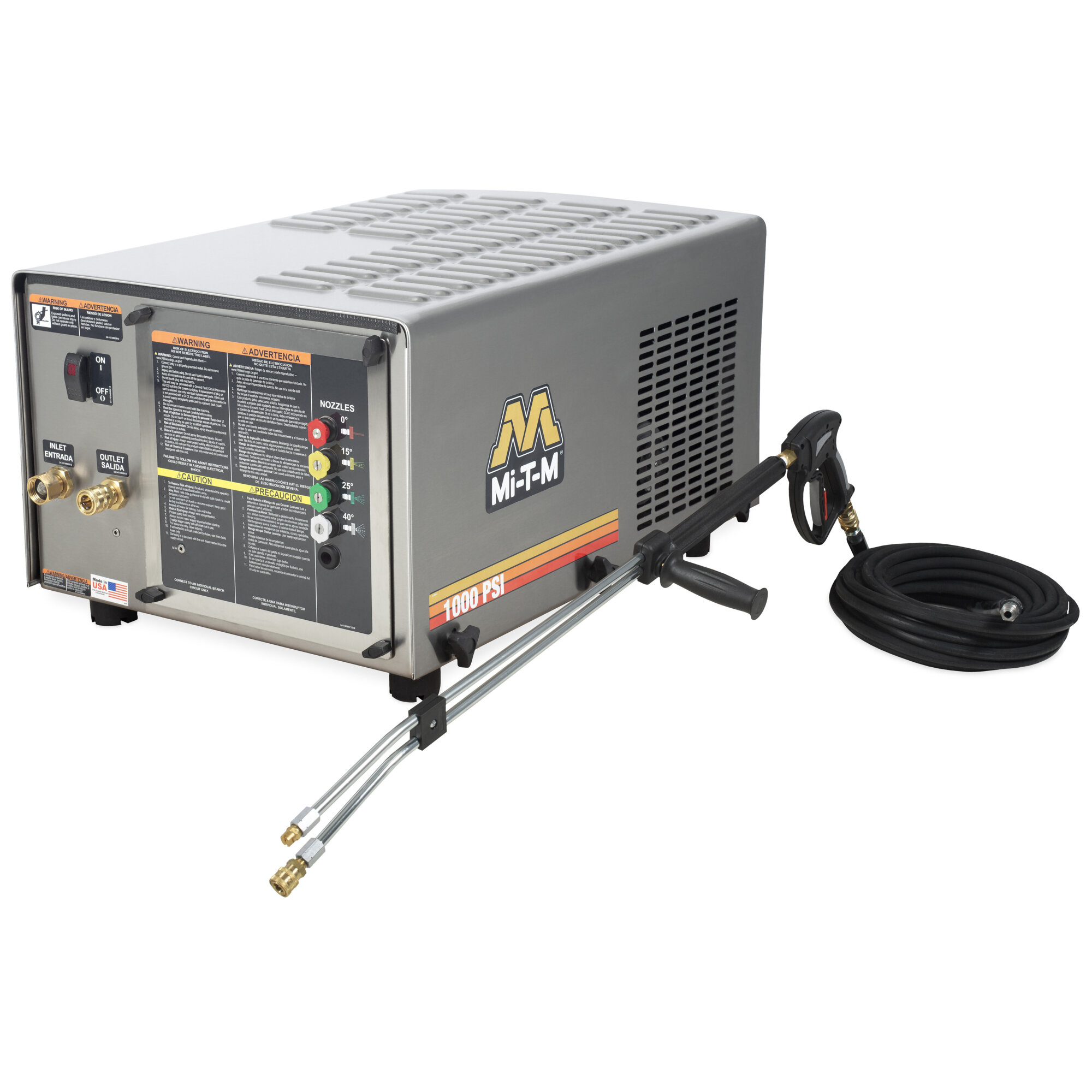 Mi-T-M CW Premium Series Electric Belt Drive Cold Water Pressure Washer — Wall Mount, 1000 PSI, 2.5 GPM, Model# CW-1003-SME1